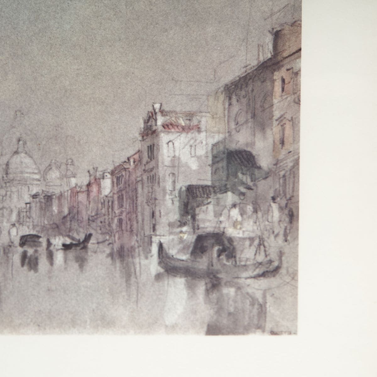 Enchanting Watercolor Artwork Print By William Turner, 1970s photo furniture