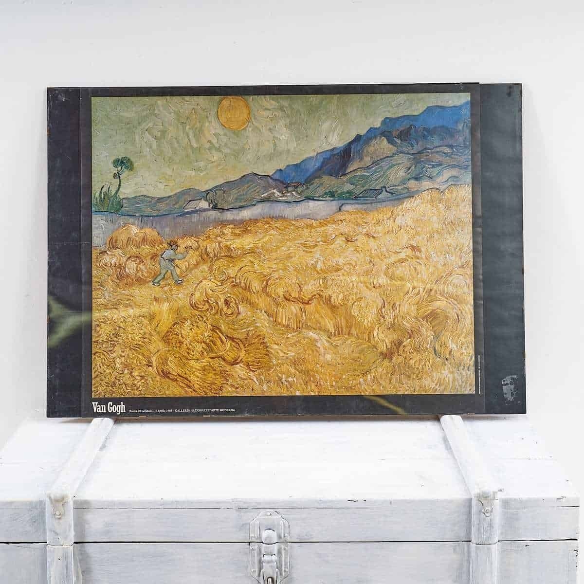 Van Gogh Poster 1980s Art Print Of Van Gogh The Harvest