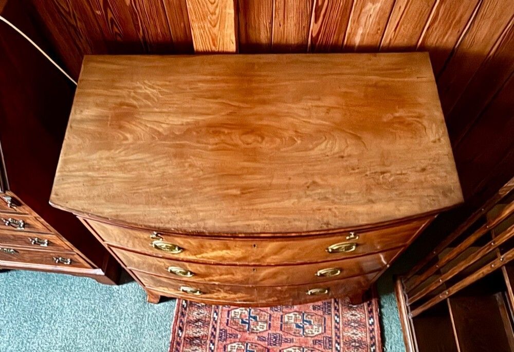 Fine Regency Mahogany Bow Front Chest Of Drawers photo vinterior