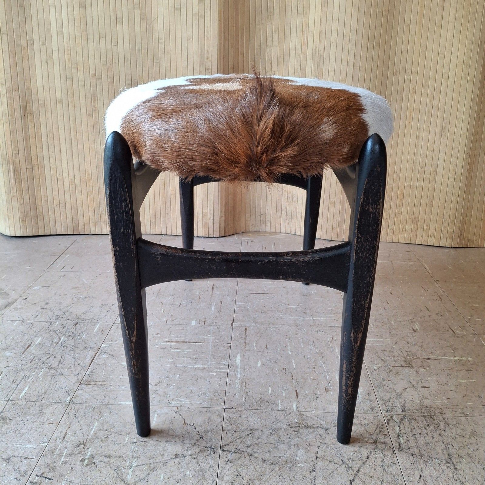 Furniture Fab Vintage Mid Century Elliotts Of Newbury Teak Dressing Table Stool Goatskin photo