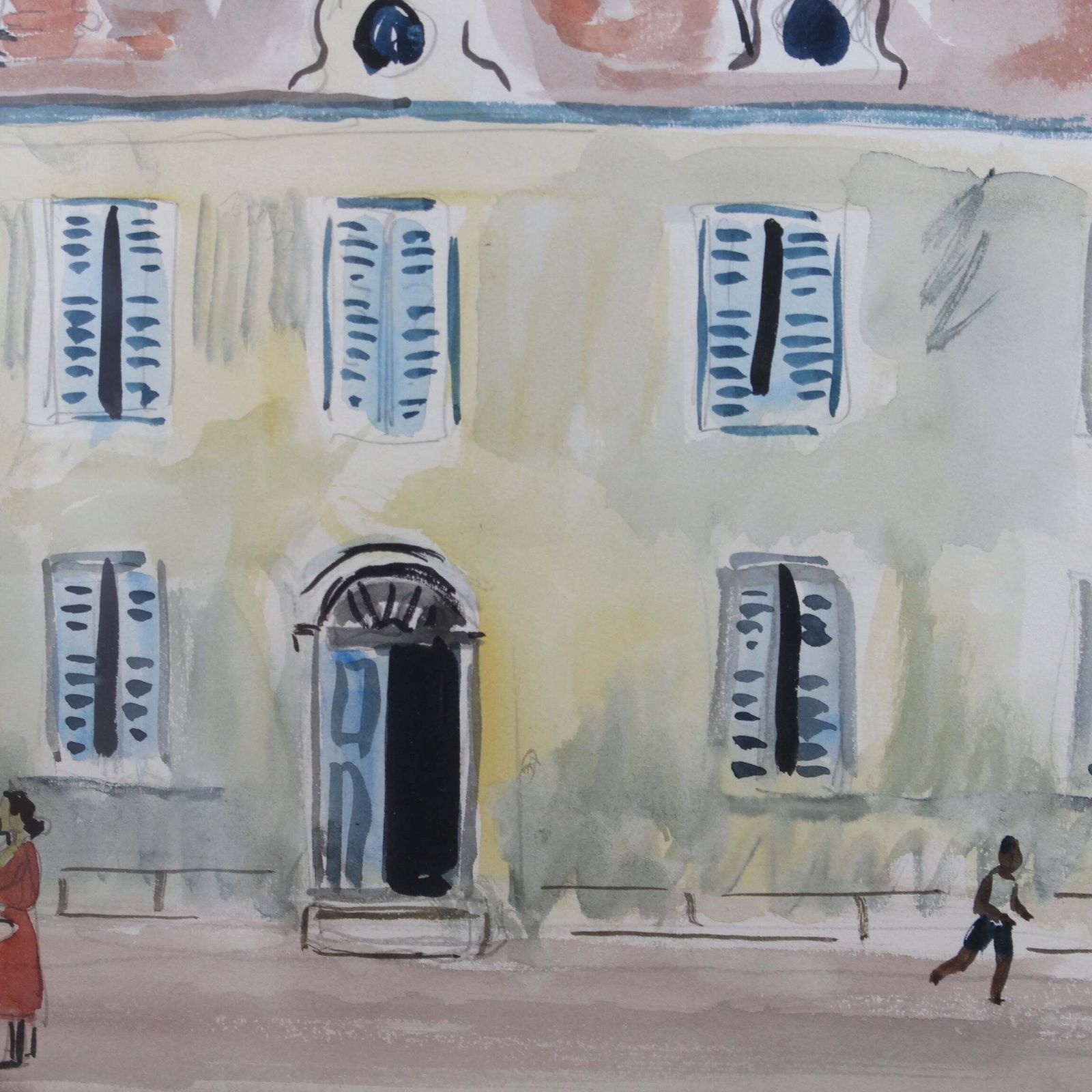 photo furniture 'A Street In Beaune' By Yves Brayer (1961)