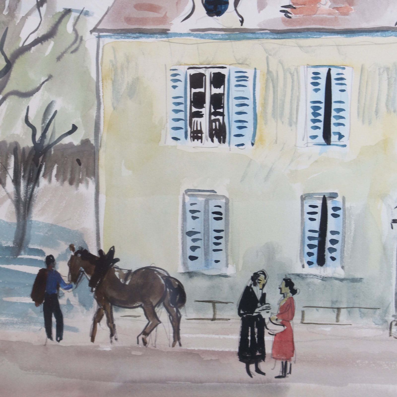 photo for sale 'A Street In Beaune' By Yves Brayer (1961)