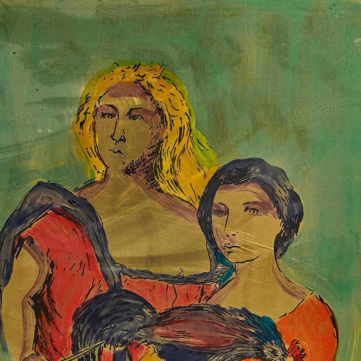 Unique Silkscreen: Homage To Titian On Ottone Domenico Purificato photo for sale