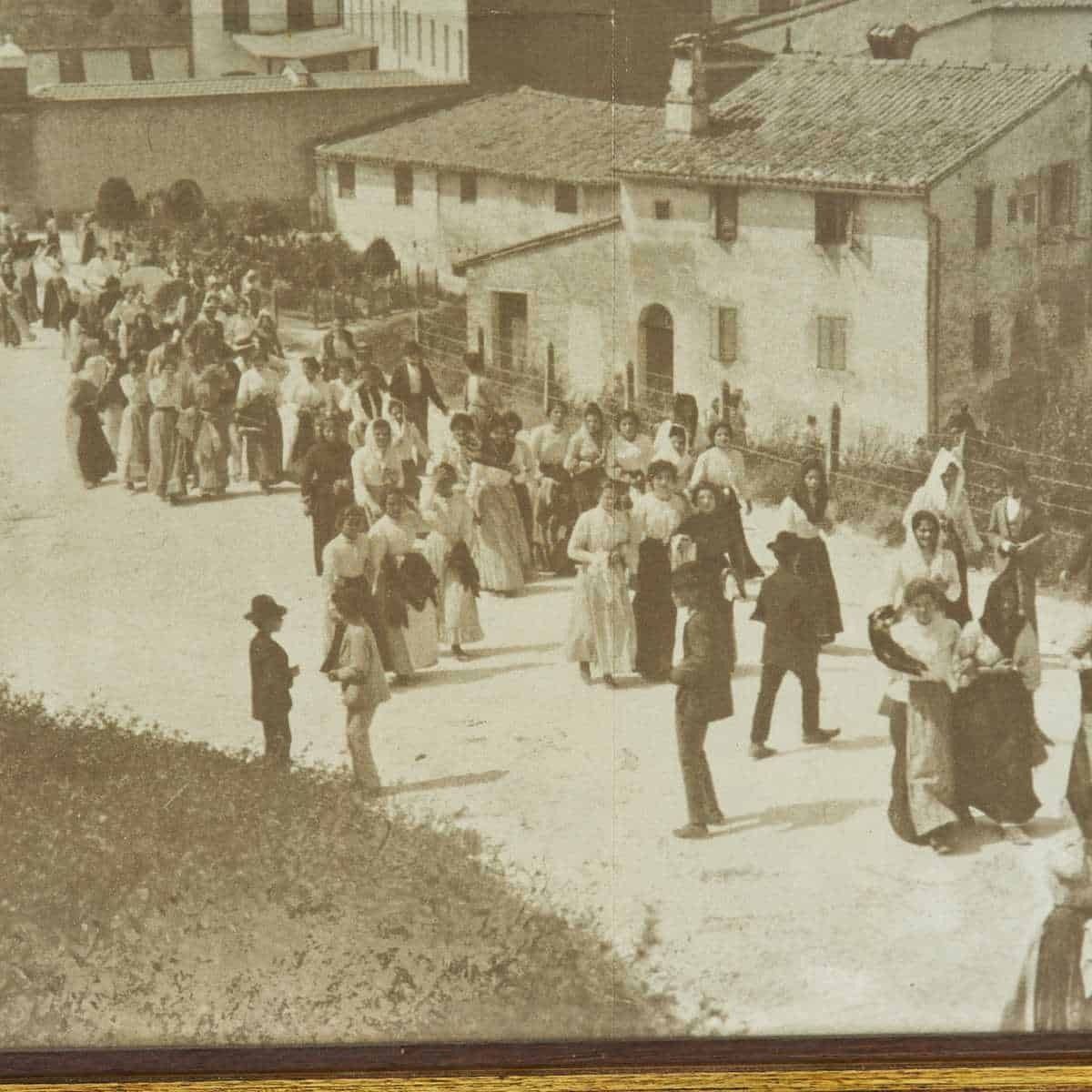 Vintage Poster From The Fabriano Paper Mills, Leaving The Factory photo for sale