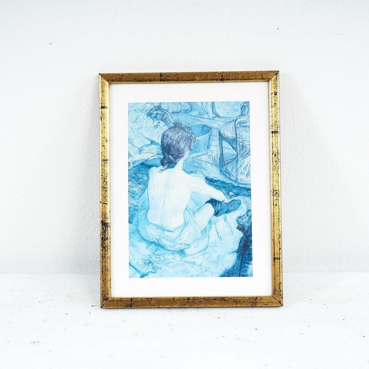 Reproduction Print Of Toulouse Lautrec's Painting In A Golden Frame