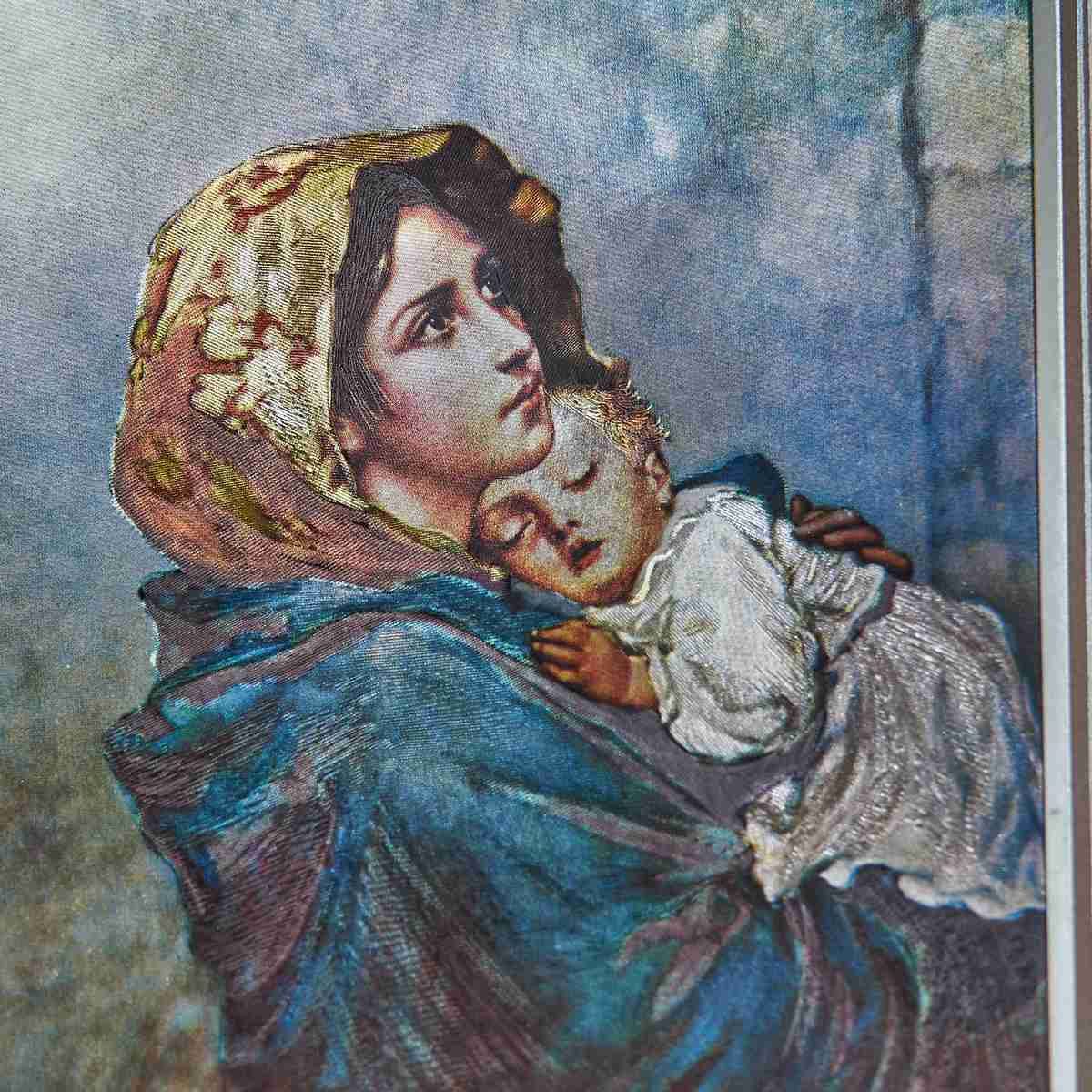 Reproduction Of Roberto Ferruzi's "La Madonnina" With A Classic Frame photo furniture