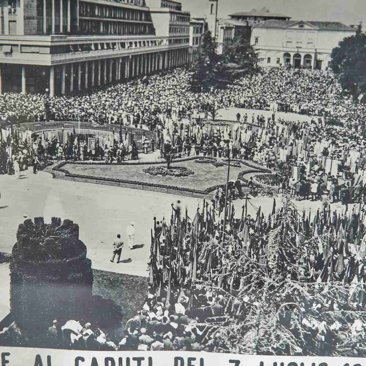 Reggio Emilia Commemorative Poster Honoring The Fallen Of July 7, 1961 photo for sale