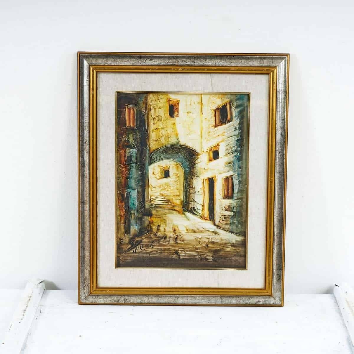 Enchanting Oil Painting On Canvas, Vintage Urban Landscape