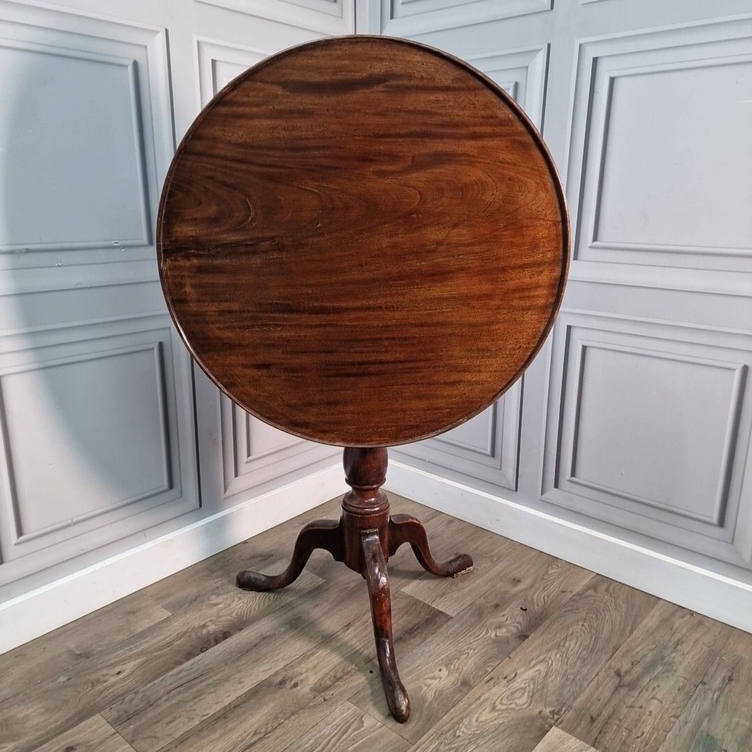 Antique Tilt Top Table Wooden Folding Hall Occasional Wine Side Window Plant photo furniture