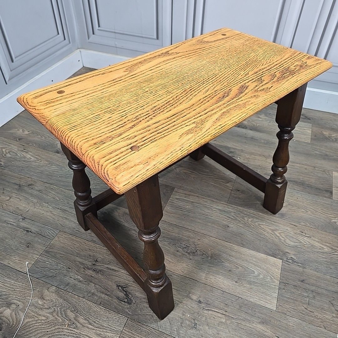 photo buy Vintage Nest Of Tables Old Charm Solid Oak Wood Bros – Wooden Jointing Side