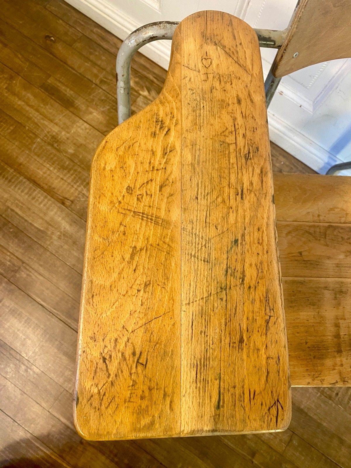 Furniture Vintage Mid Century School / College Lecture (Side Desk) Chair, Adult Size. photo