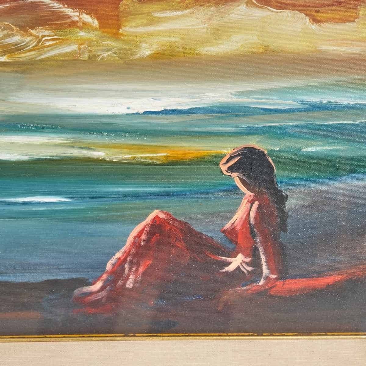 Oil On Canvas Enchanting Painting By Romano Mussolini photo furniture