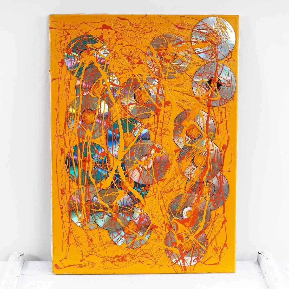 Mixed Media On Canvas, Jackson Pollock And Technology, 1999