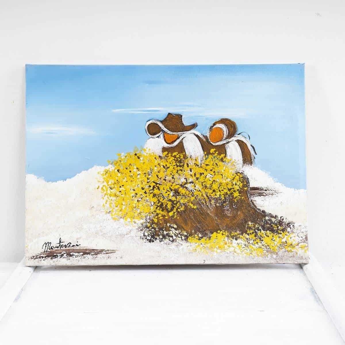 Oil On Canvas, Women And Broom By Costanza Mantovani photo furniture
