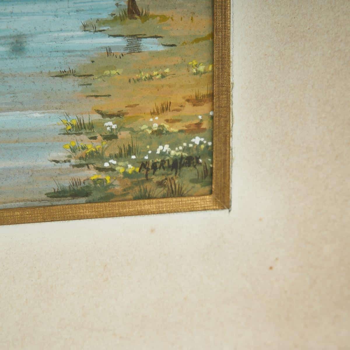 Landscape Painting Unidentified Signature Elegant Landscape Painting photo for sale