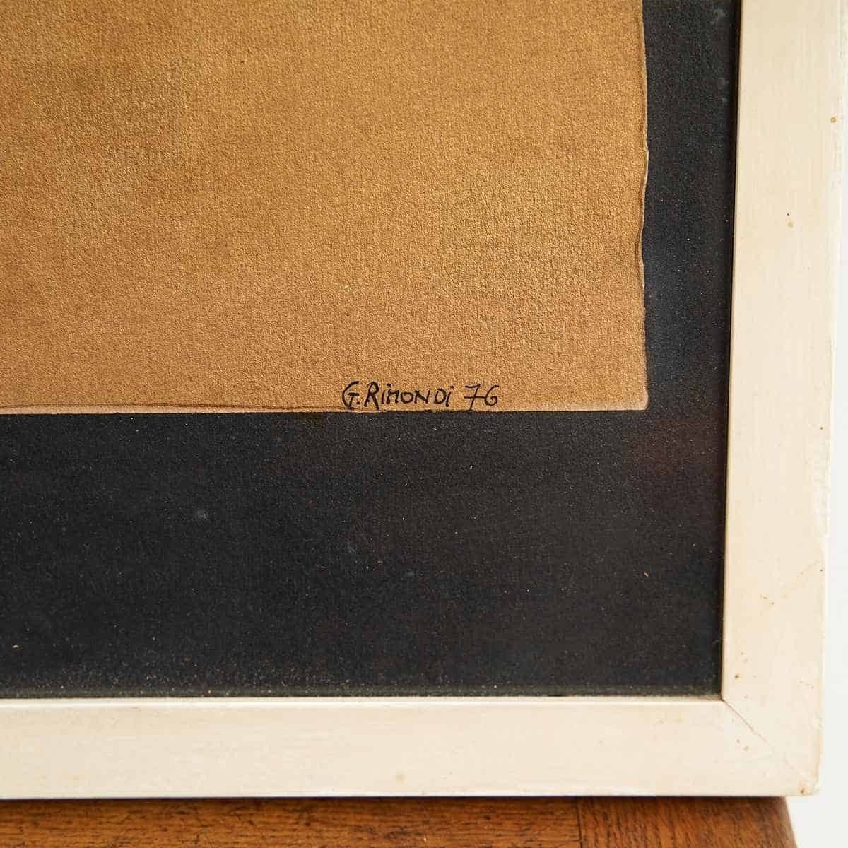 Abstract compositie in gemengde technieken op papier photo furniture