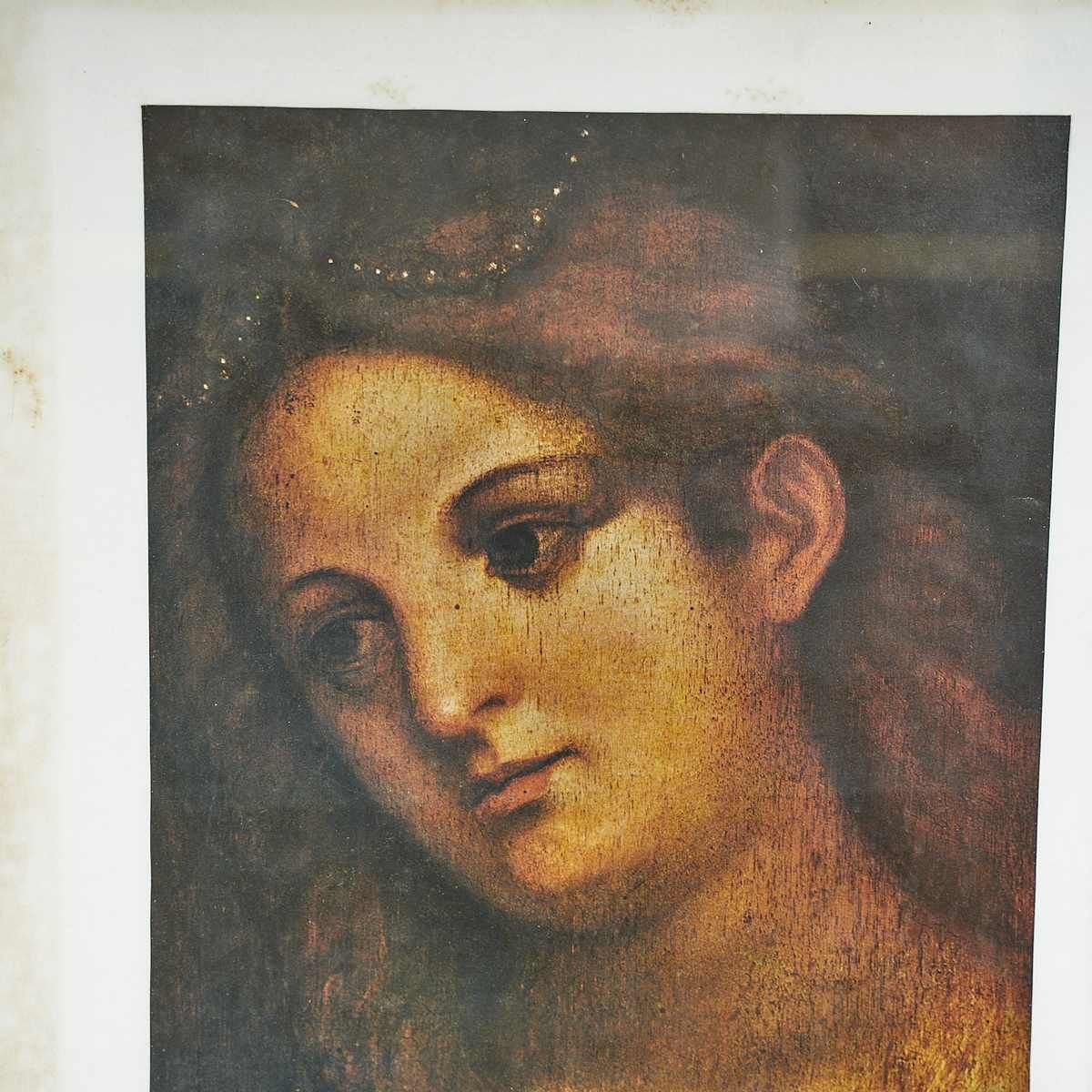 Print Evocative Portrait Of A Female Face. photo furniture