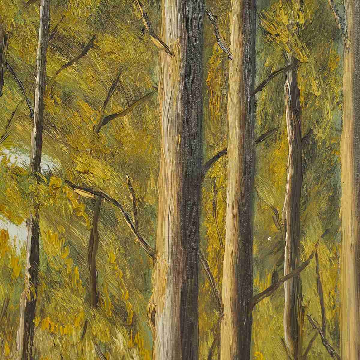 Oil On Canvas Serena Natural Scene Of Undeciphered Fima, 1950s. photo for sale