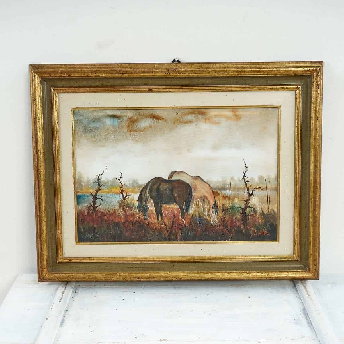 Oil Painting Giovanni Lovetti, Painter From Ferrara (Italy).