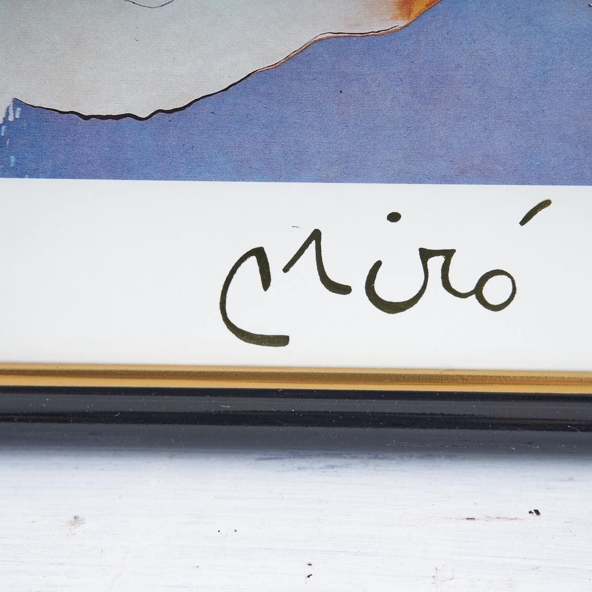 Poster Joan Miro'artwork By Joan Mirà³ In Elegant Frame, 1980s. photo furniture