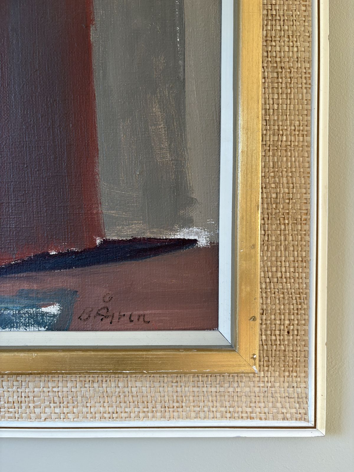 Large Bengt Agren 20th Century Framed Oil On Canvas photo furniture