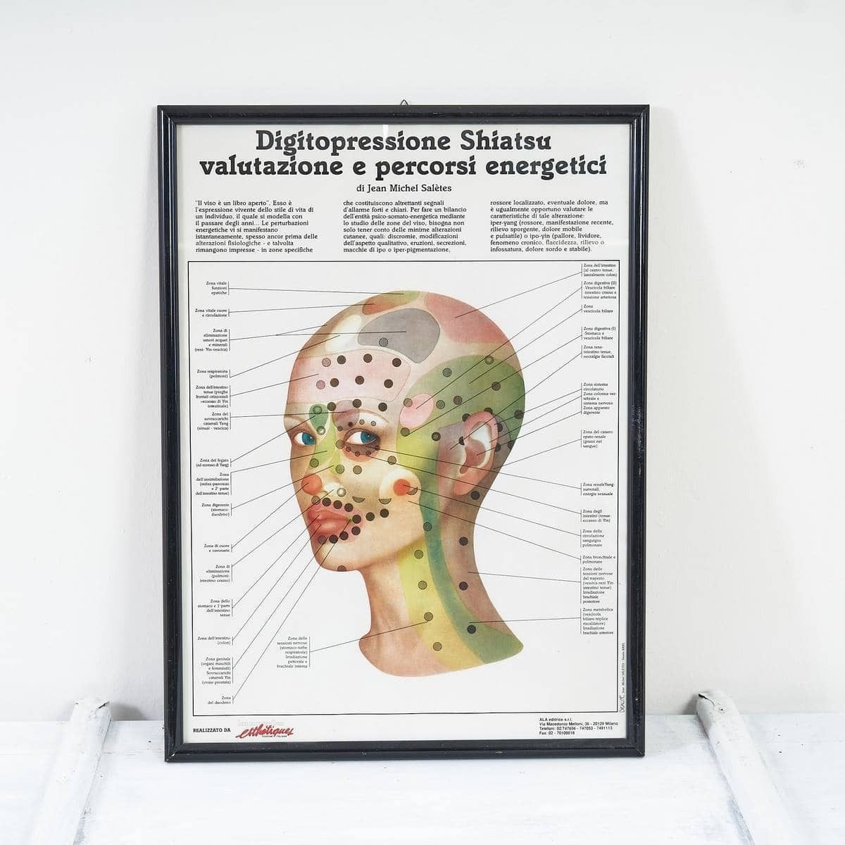 Vintage Shiatsu Illustrated Poster, 1980s