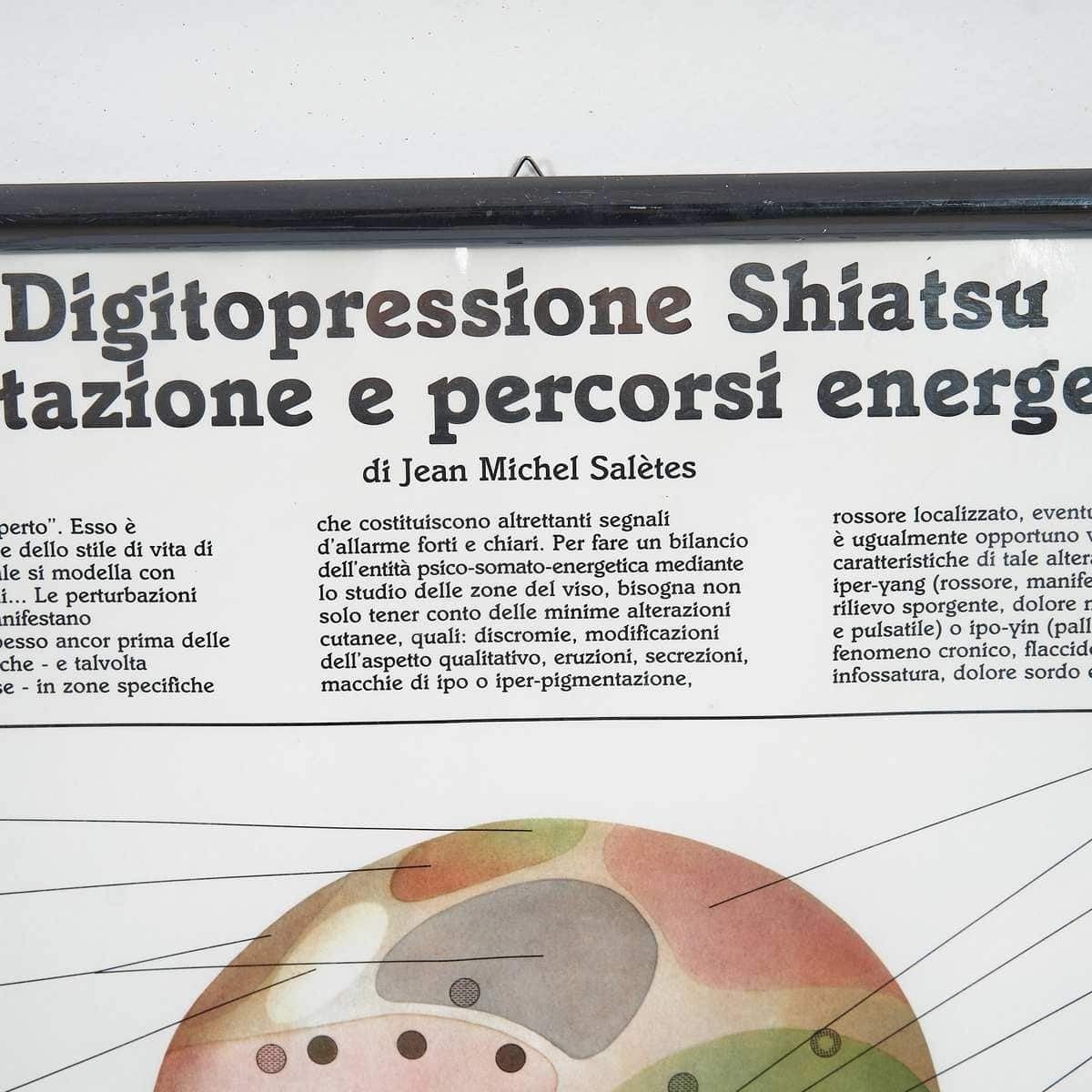 Vintage Shiatsu Illustrated Poster, 1980s photo furniture