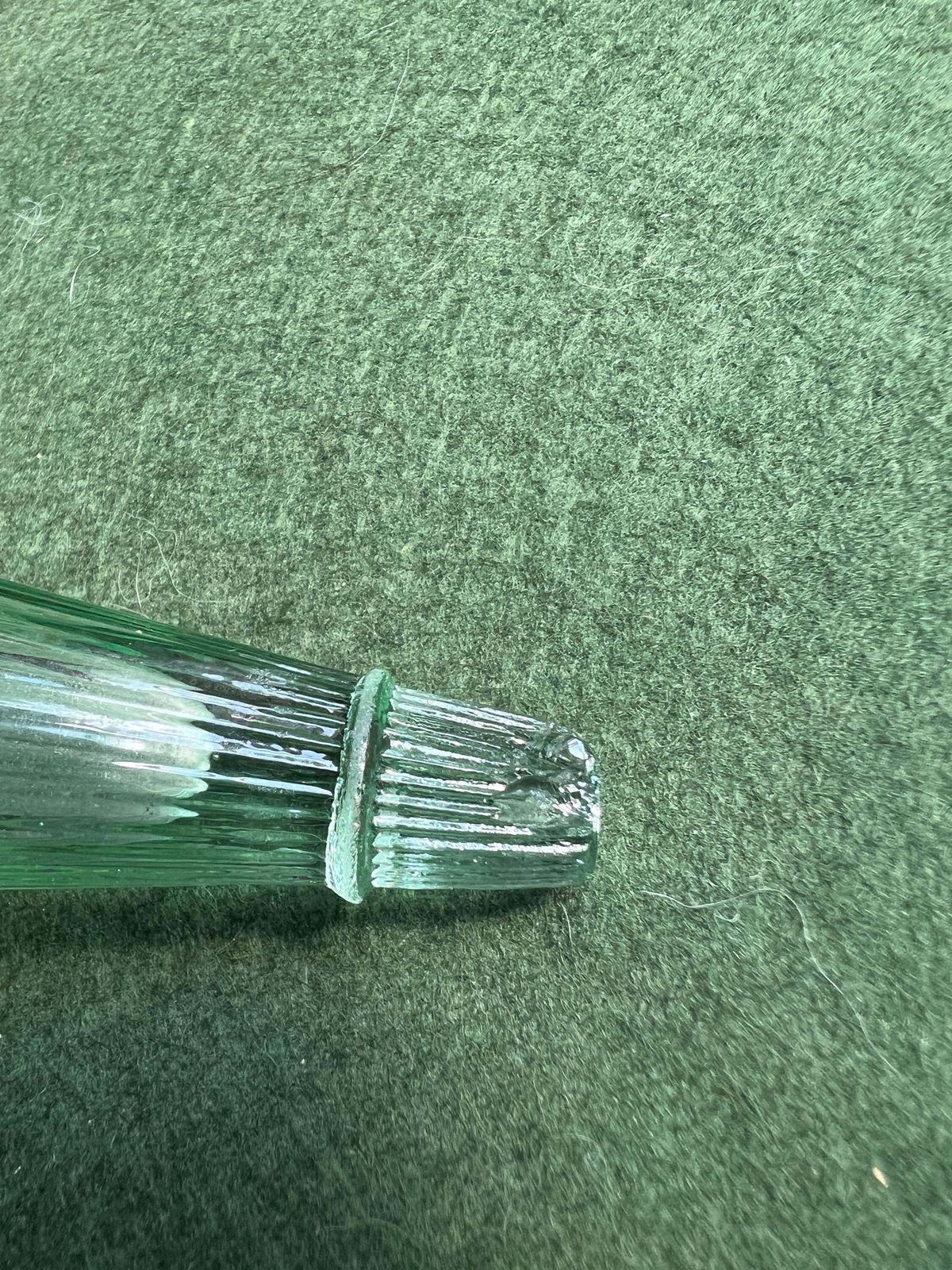 Victorian Epergne Vase. Green Glass On Decorative Silver Plate Base. Stamped James Dixon & Sons photo Home Decor