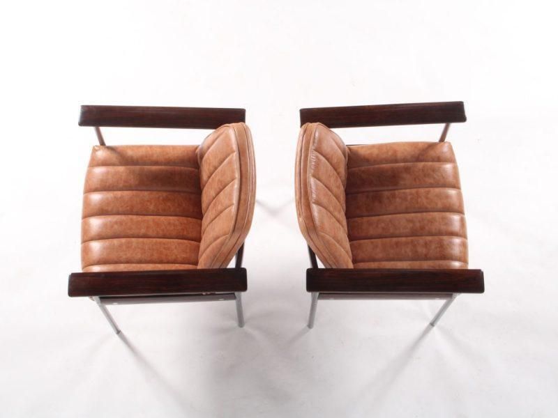 photo buy Superb Set Of Newly Restored Midcentury Norwegian Armchairs By Dokka Møbler