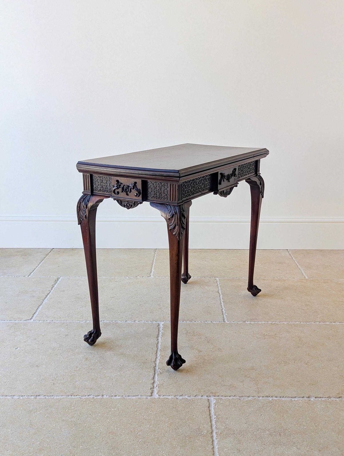 Antique Edwardian Mahogany Fold Over Card Table C.1900 photo buy