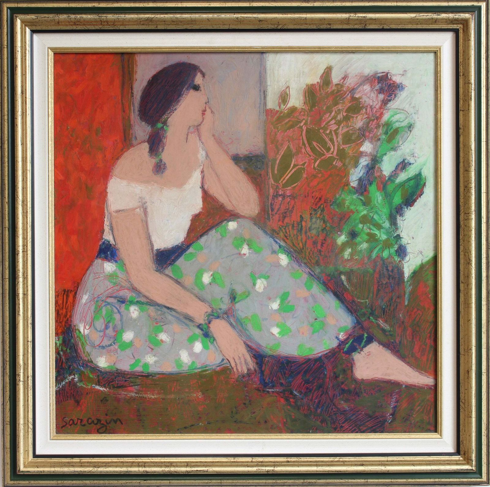 'Portrait Of A Pensive Woman' By Michel Sarazin (Circa 2000)