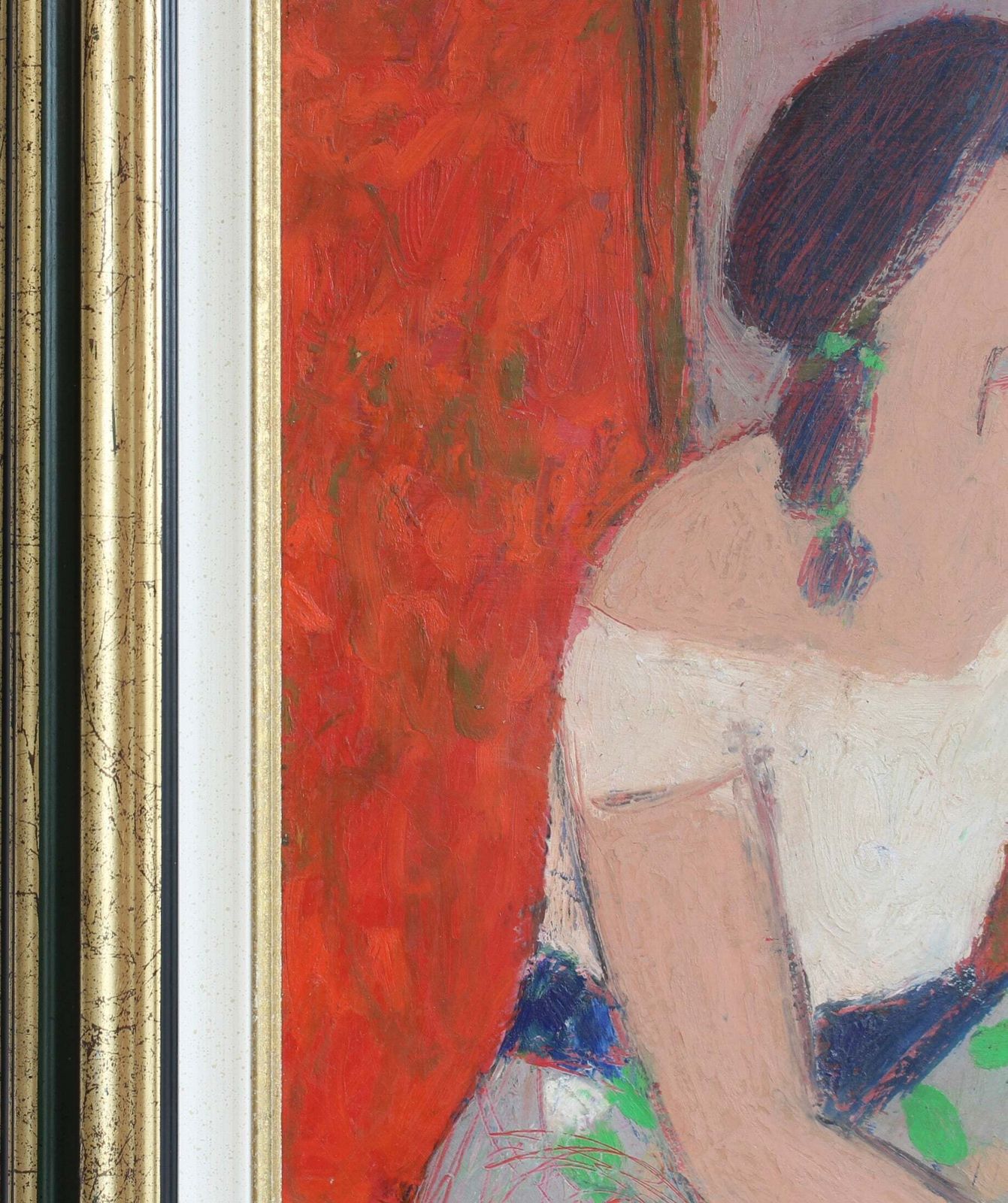 'Portrait Of A Pensive Woman' By Michel Sarazin (Circa 2000) photo Art