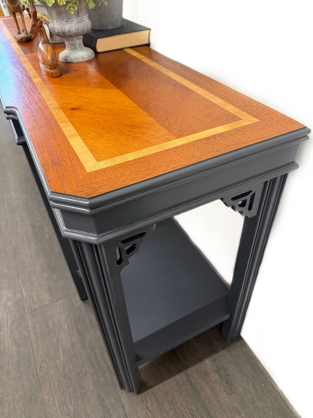 Large Grey Collectable Console By Lane Furniture Company photo for sale