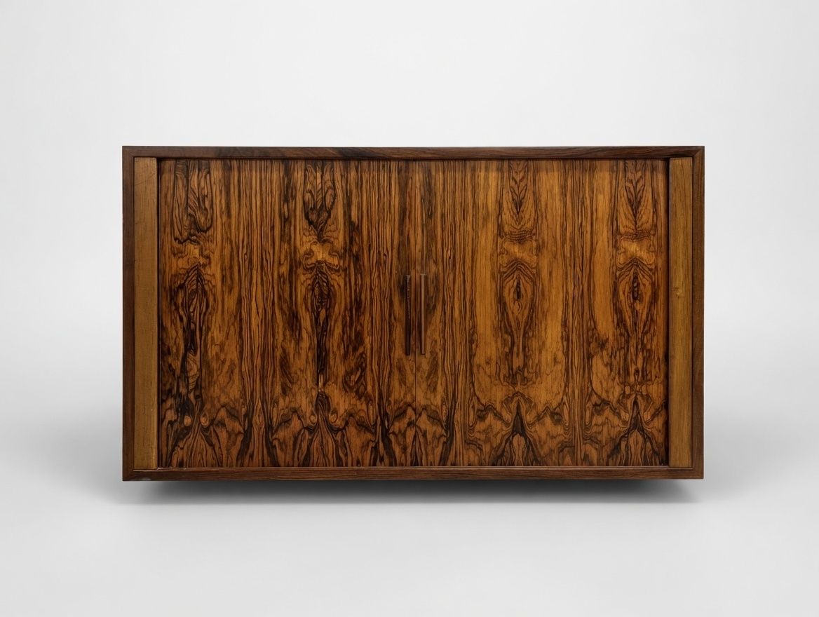 Rosewood Tambour Cabinet By Kai Kristiansen For Feldballes photo vintage