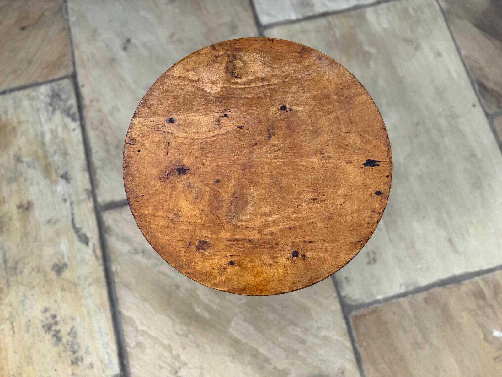 Antique Side Table With Barley Twist Legs. Victorian Oak Occasional Table photo vintage