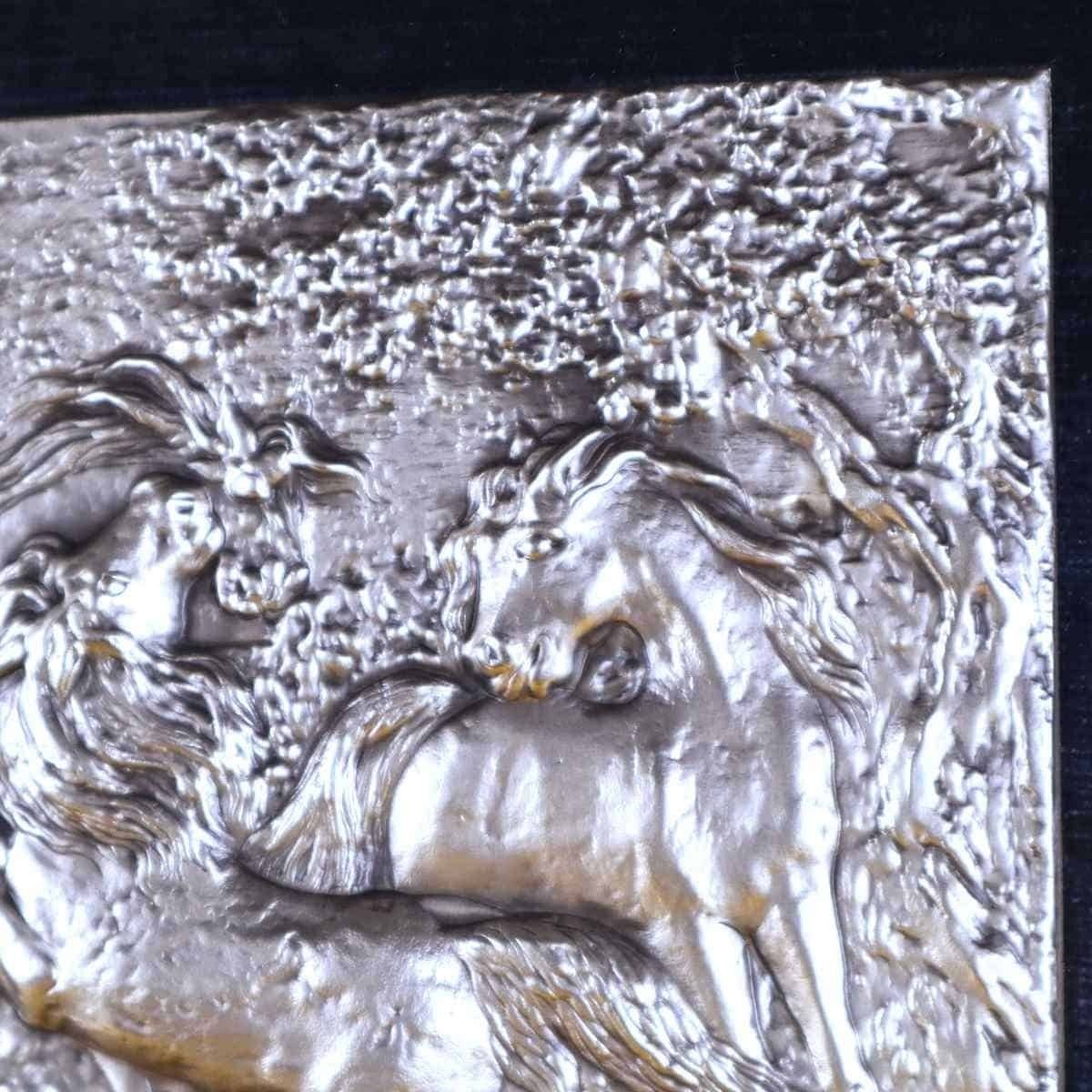 Elegant Silver Bas Relief By Aligi Sassu (200 Grams Of 925 Silver) photo for sale