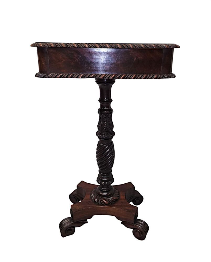 A Very Rare Early 19th Century Regency Small Lamp Or Occasional Table With Carved Base photo buy