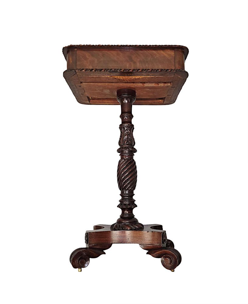 photo furniture A Very Rare Early 19th Century Regency Small Lamp Or Occasional Table With Carved Base