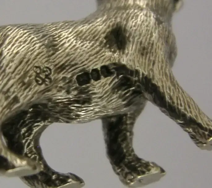 Figurine de chaton en argent sterling anglais, Londres, vers 1993, 18 g photo buy