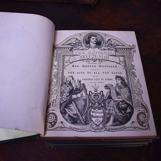 Antique 1896 National Burns By George Gilfillan Embossed Cover Set Of 4 Books photo for sale