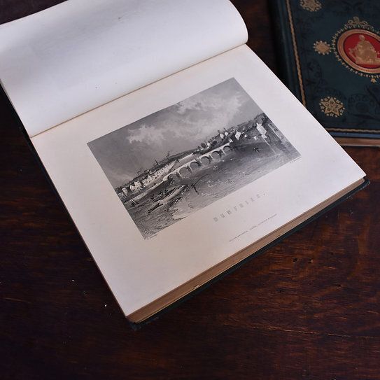 Antique 1896 National Burns By George Gilfillan Embossed Cover Set Of 4 Books photo vinterior