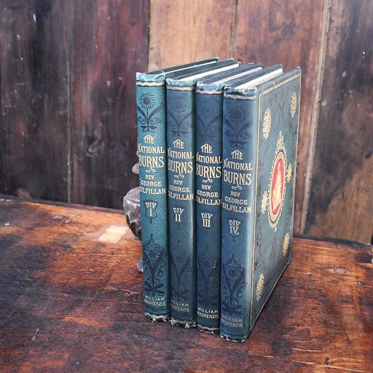 Antique 1896 National Burns By George Gilfillan Embossed Cover Set Of 4 Books photo buy