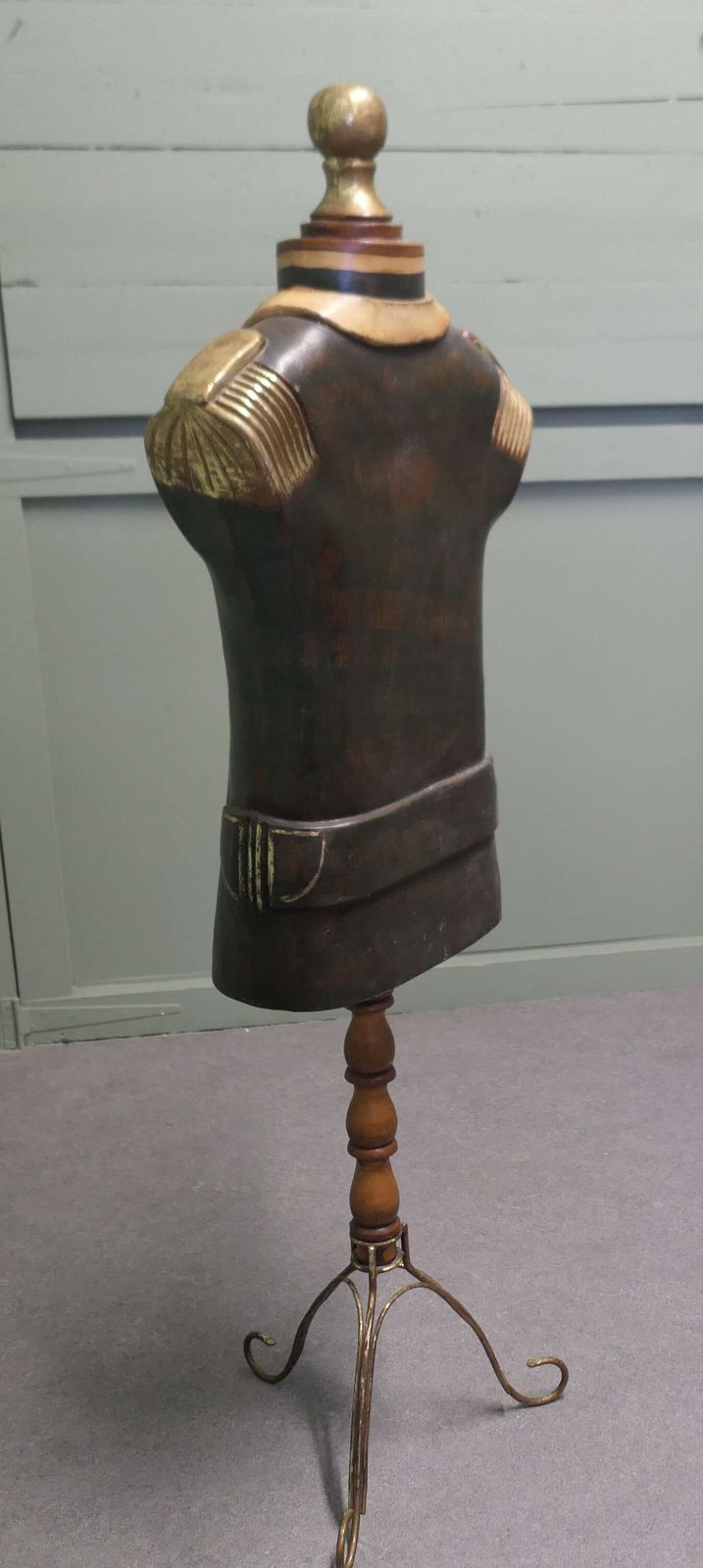 Dressed Shop Display Mannequin, In Antique Navy Uniform A Fibreglass Mannequin. photo for sale