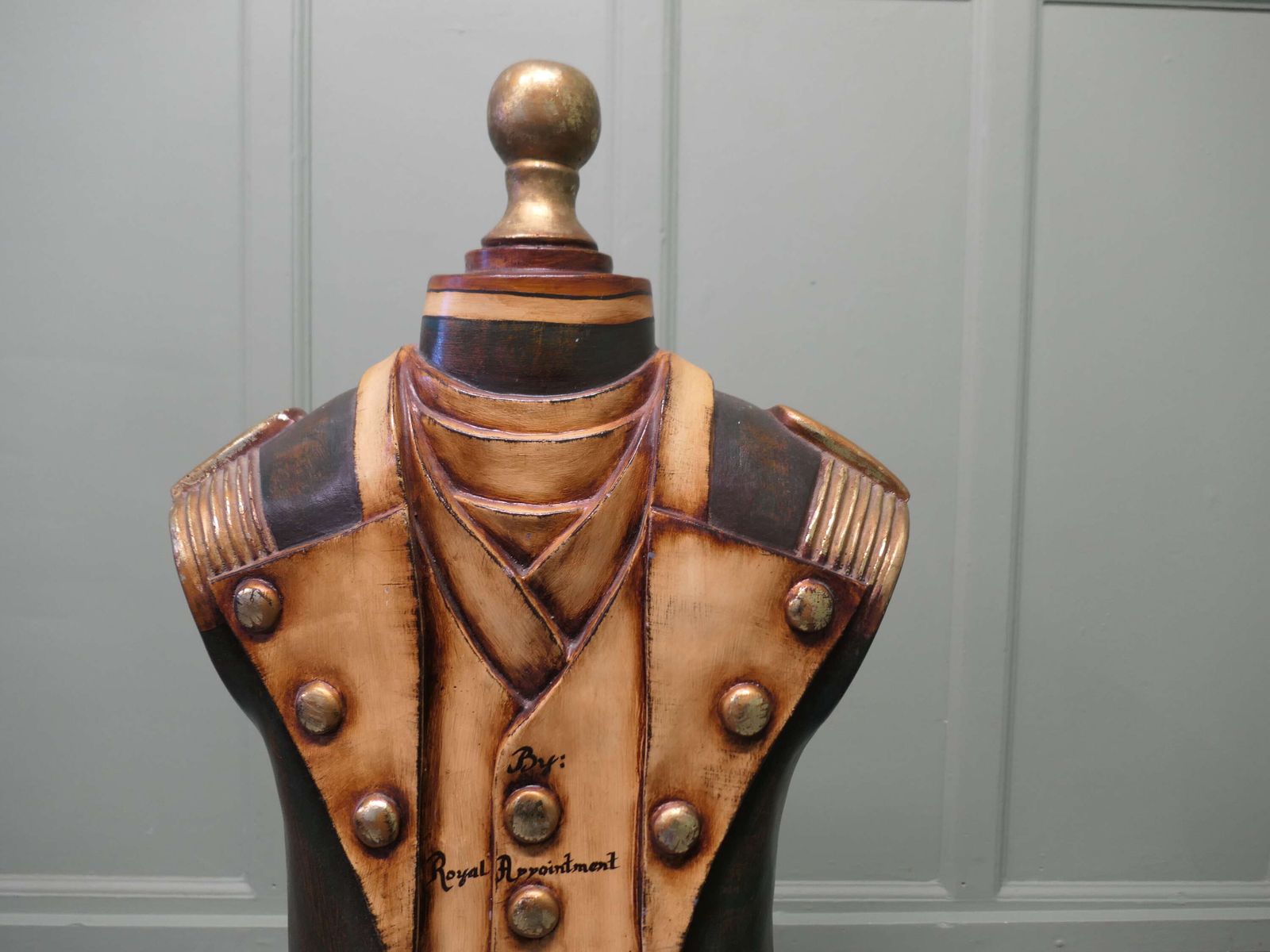 Dressed Shop Display Mannequin, In Antique Navy Uniform A Fibreglass Mannequin. photo Home Decor