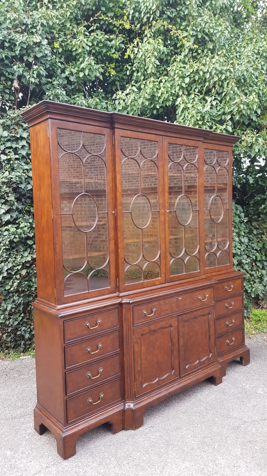 Brights Of Nettlebed Burr Walnut Secretaire Breakfront Library Bookcase photo Furniture
