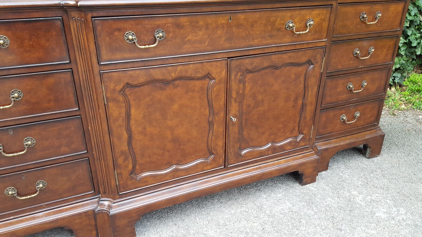Brights Of Nettlebed Burr Walnut Secretaire Breakfront Library Bookcase photo 2295.0