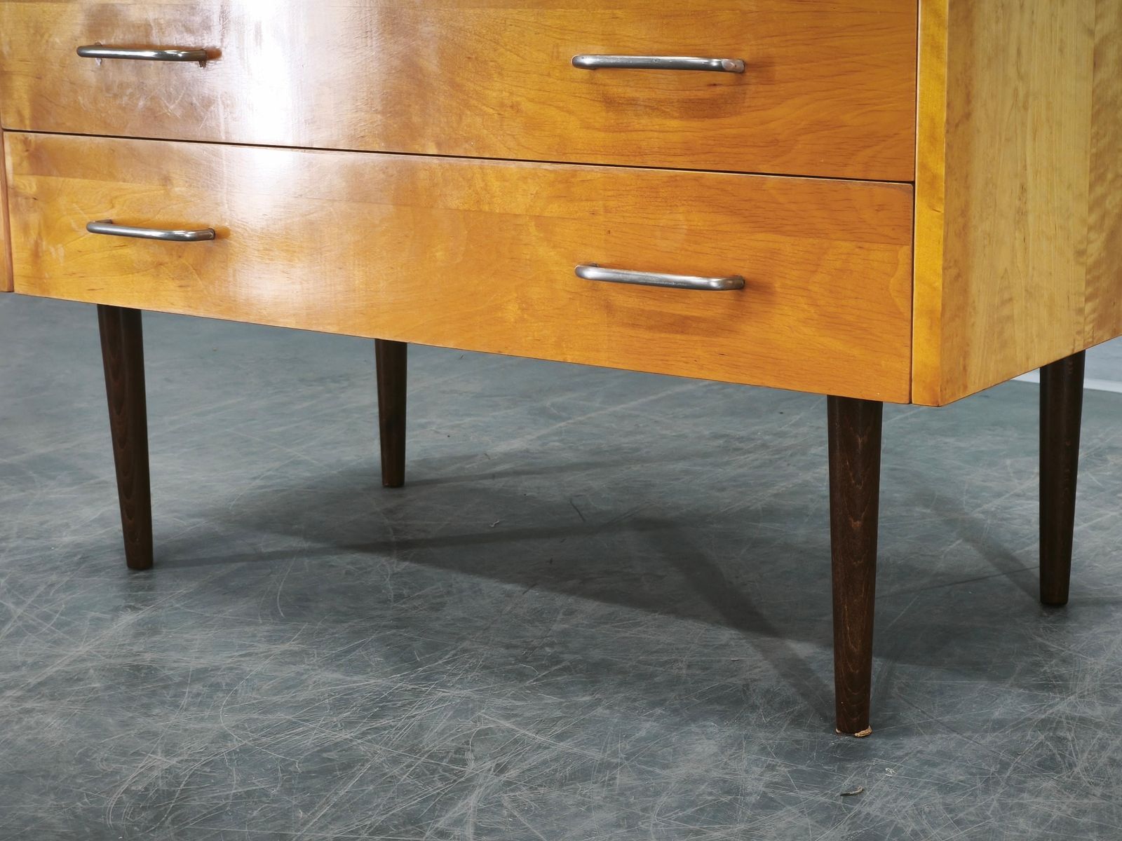photo vinterior 1970s Up Zavody Czech Mid Century Vanity Chest With Mirror