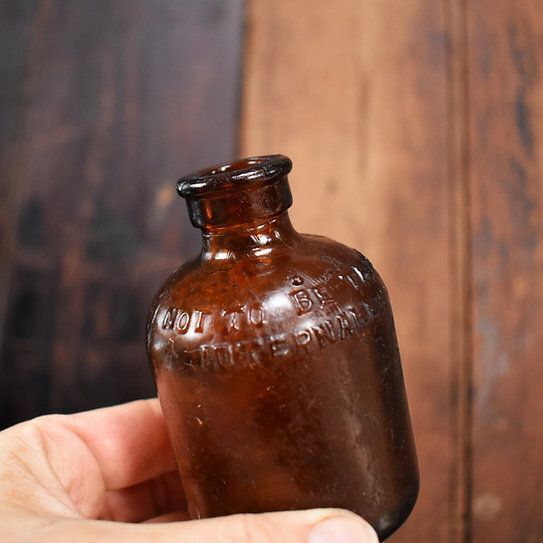 Antique Victorian Apothecary Not To Be Taken Poison Brown Glass Bottle Set Of 4 photo buy