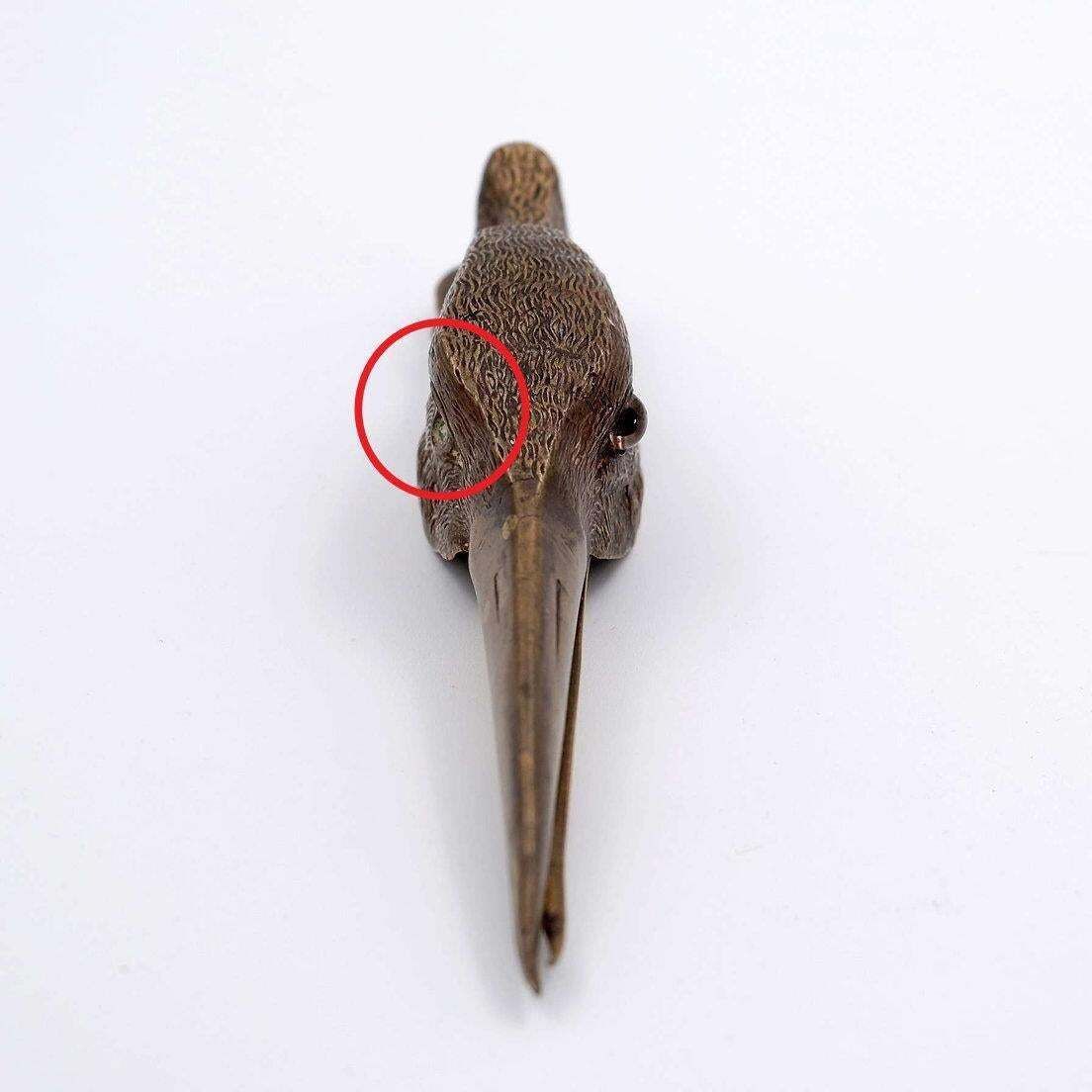 Cast Gilt Brass Paper Clip In The Form Of A Snipe   Circa 1900 photo 248.0