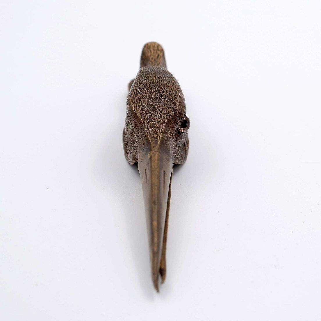 photo for sale Cast Gilt Brass Paper Clip In The Form Of A Snipe   Circa 1900